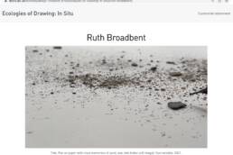Screenshot of Tide by Ruth Broadbent in the exhibition Ecologies of Drawing: In Situ