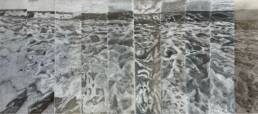 Drawings of the Sea by students - pencil on paper collated jigsaw of drawings